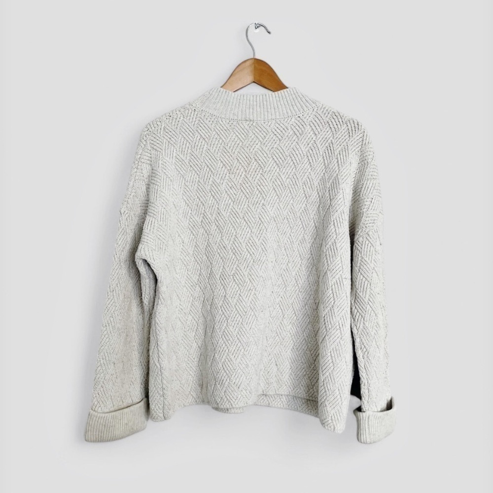Elk Biden Retro Merino Wool Blend & Organic Cotton Comfy Cozy Oversized Sweater - Picture 4 of 6